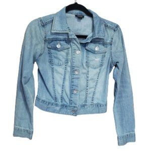 a.n.a. Light Wash Distressed Denim Jean Jacket